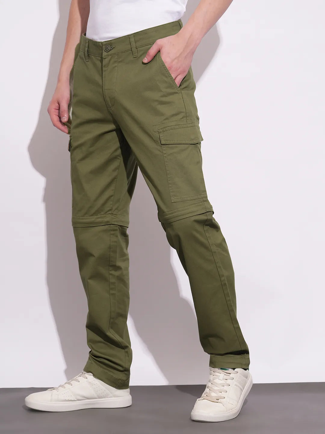 Green Easy Fit Men's Cargos by Being Human Clothing