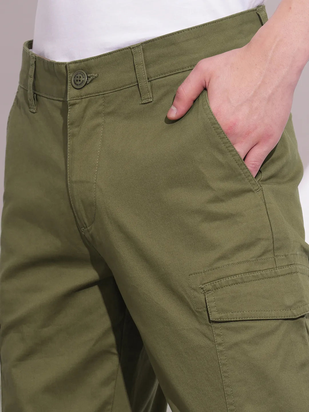 Green Easy Fit Men's Cargos by Being Human Clothing