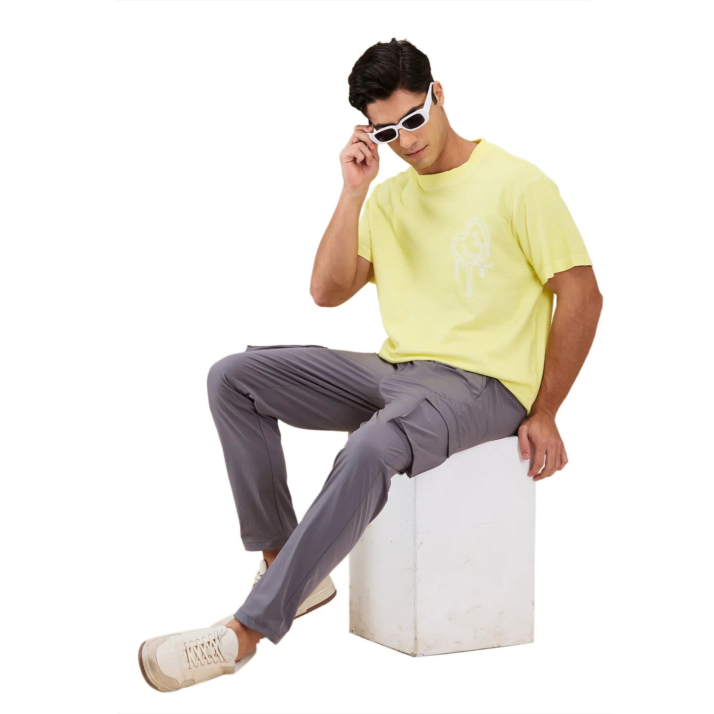 Grey Loose Fit Men's Cargos by Being Human Clothing