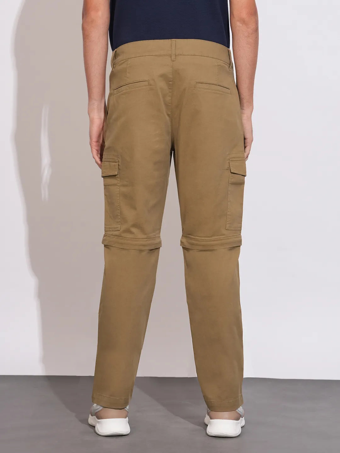 Being Human Brown Slim Fit Cargos For Men