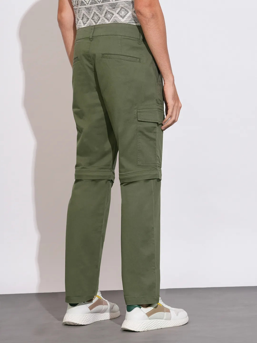 Being Human Olive Slim Fit Cargos For Men