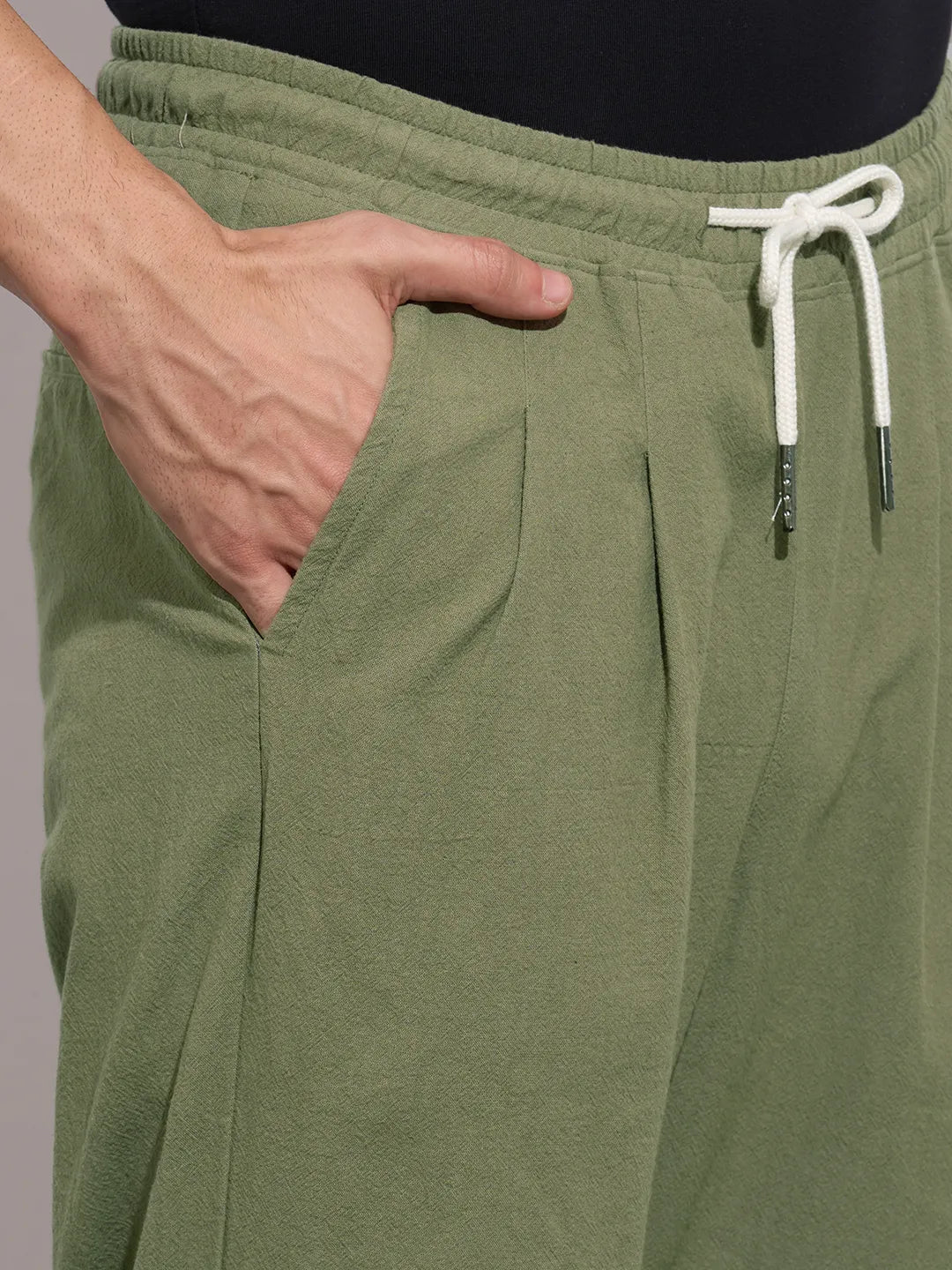 Olive Regular Fit Cargo For Men By Being Human Clothing