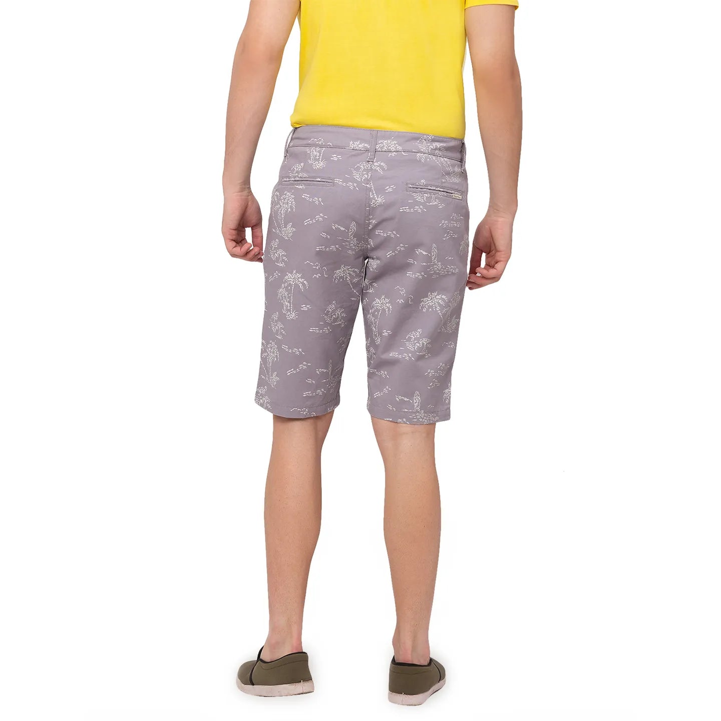 Grey Regular Fit Men's Shorts by Being Human Clothing