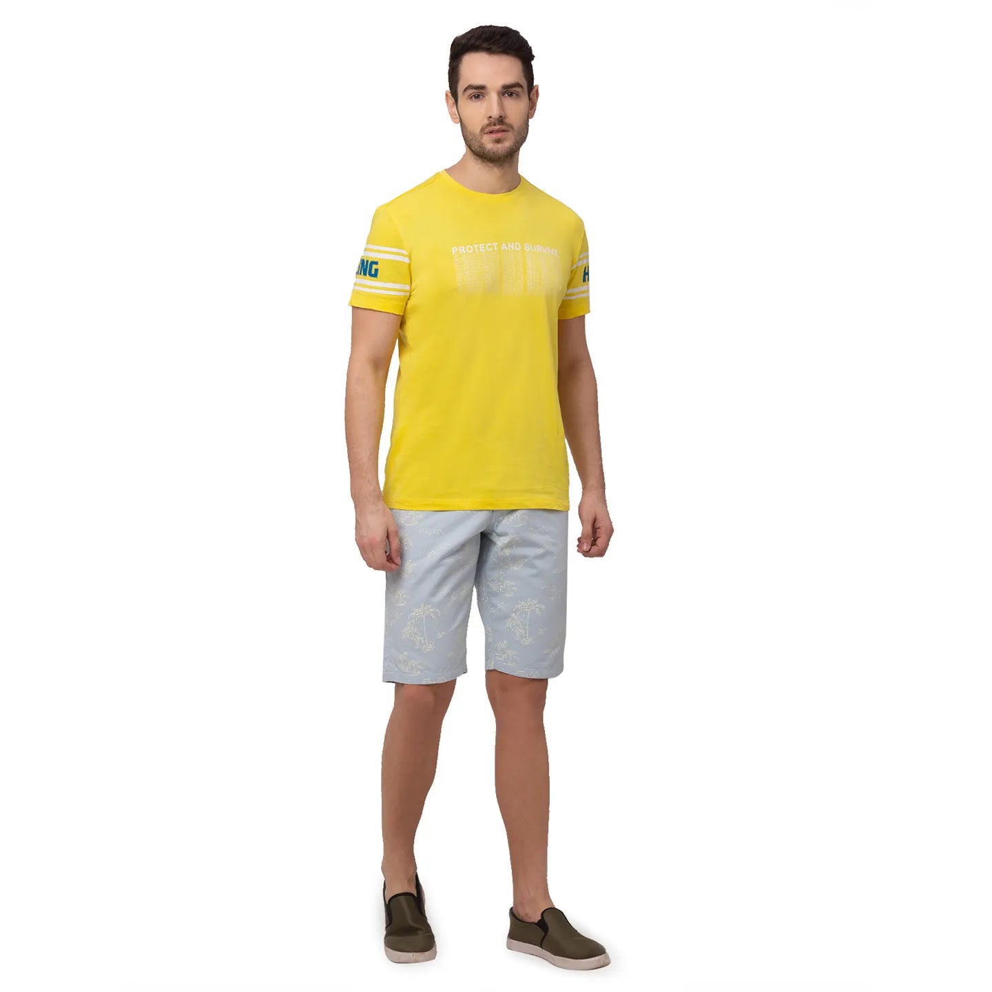 Being Human Clothing Men Regular Fit Shorts-Mid Blue