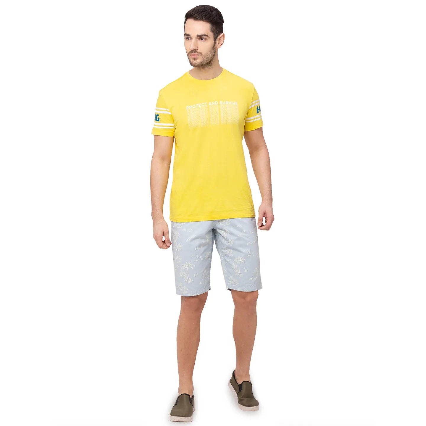 Being Human Clothing Men Regular Fit Shorts-Mid Blue