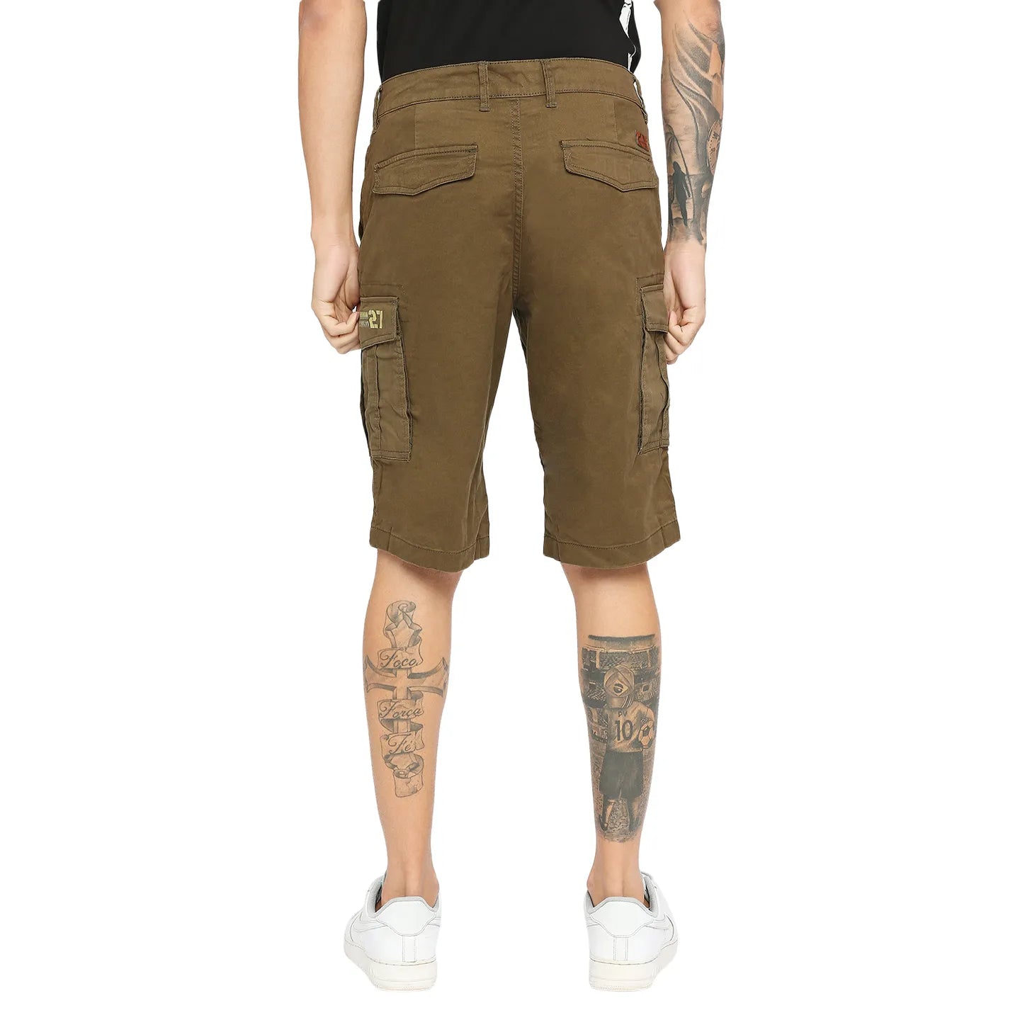 Being Human Clothing Men Cargo Shorts-Green
