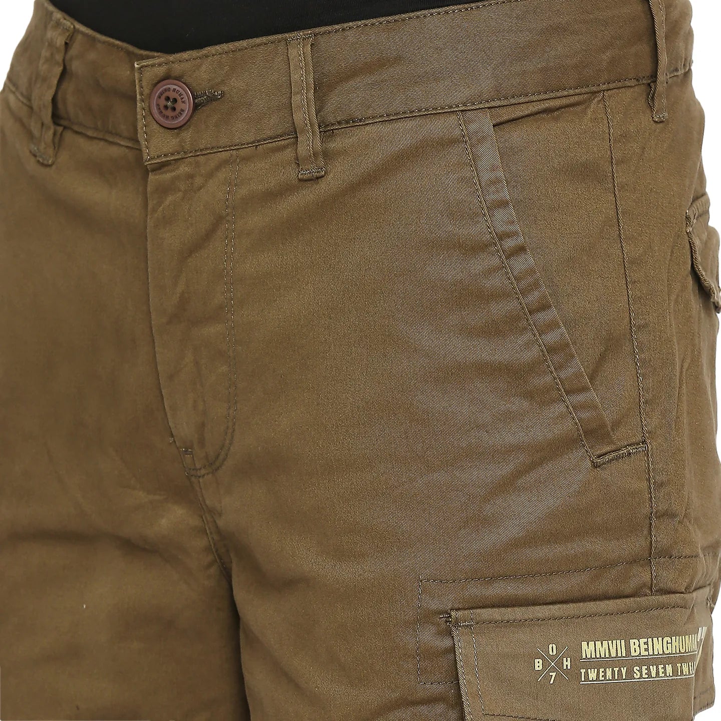 Being Human Clothing Men Cargo Shorts-Green