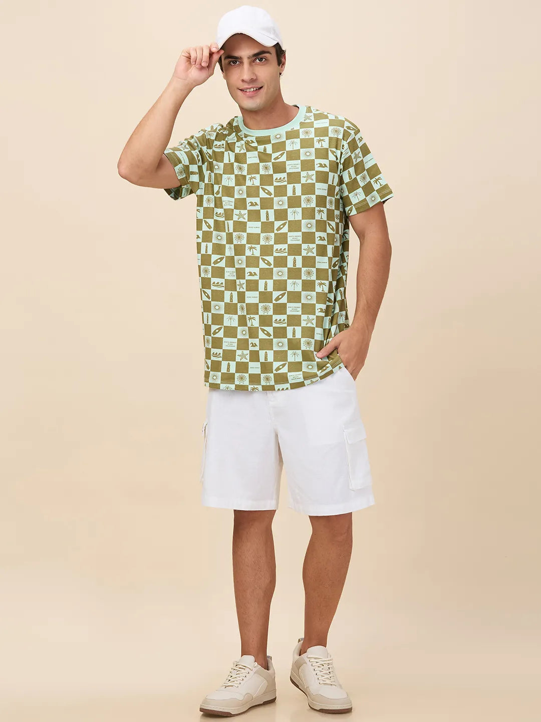 Being Human Clothing Men White Solid Shorts