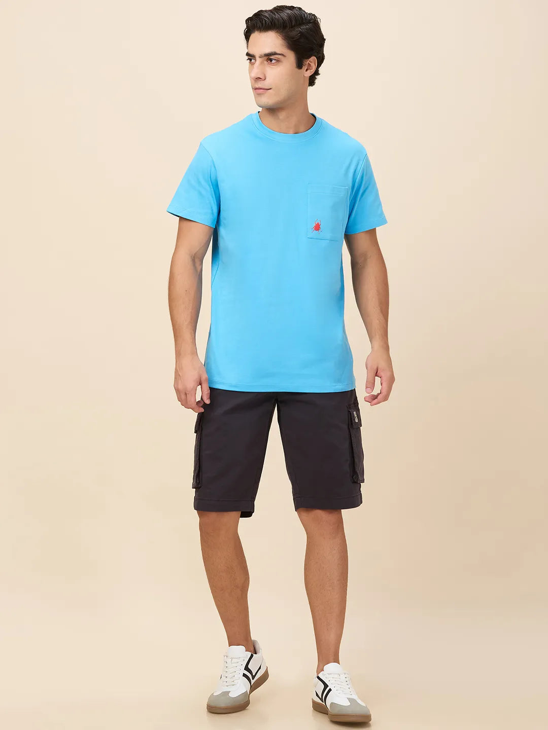 Being Human Clothing Men Grey Solid Shorts