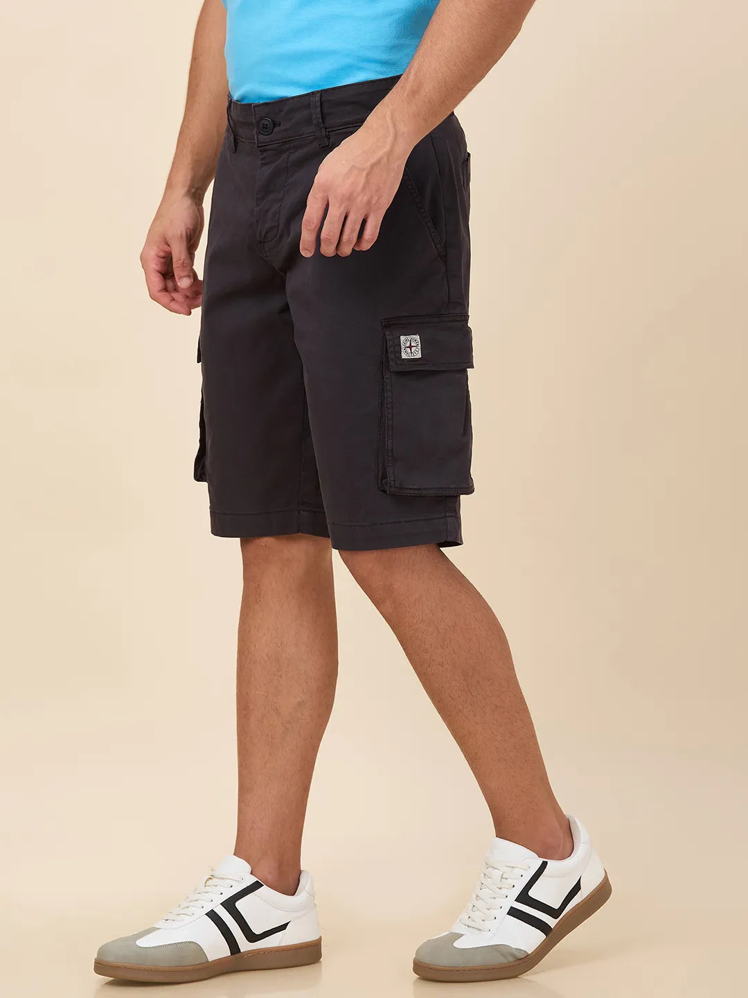 Being Human Clothing Men Grey Solid Shorts