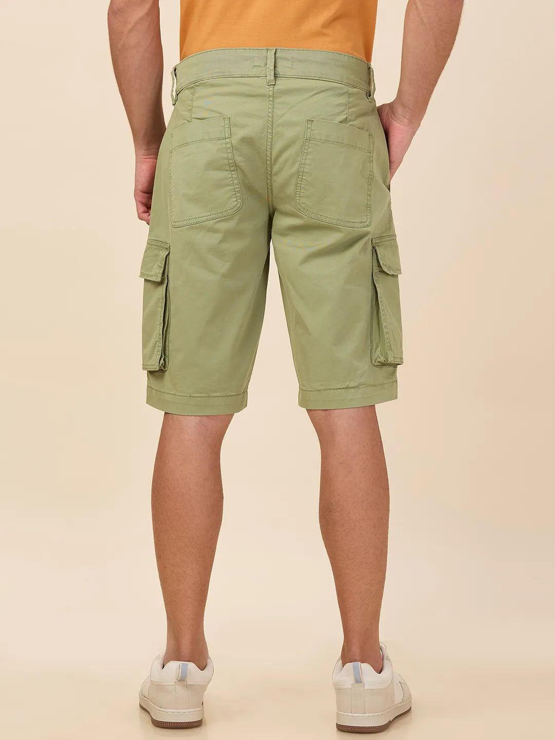 Being Human Clothing Men Green Solid Shorts
