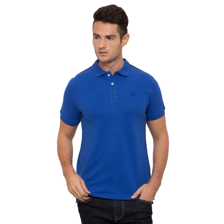 Blue Regular Fit Men's Polo T-Shirt