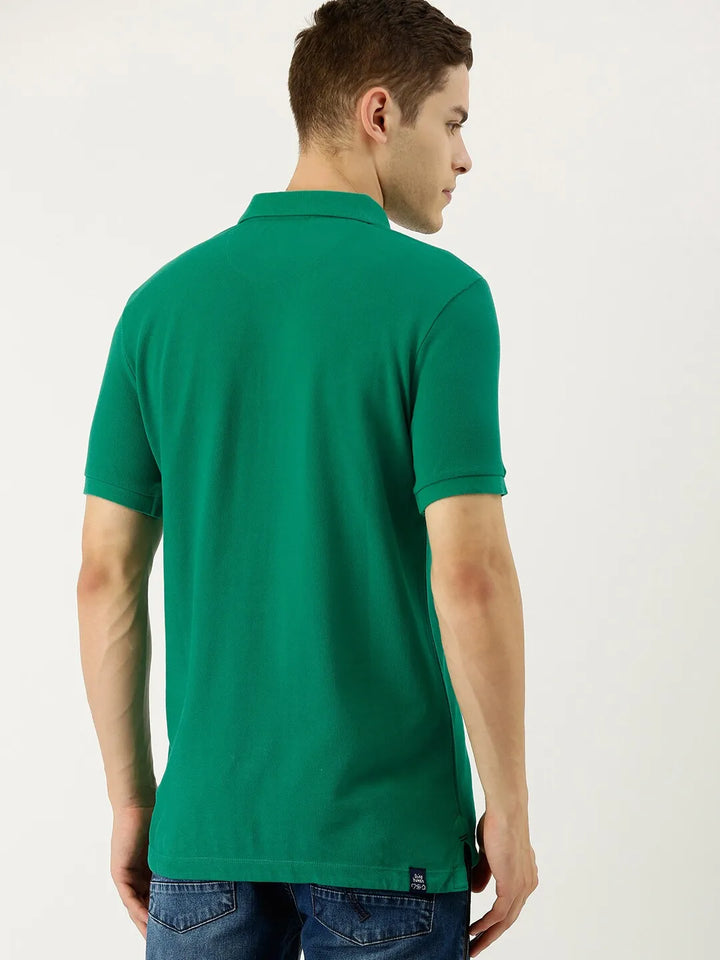Green Regular Fit Men's Polo T-Shirt