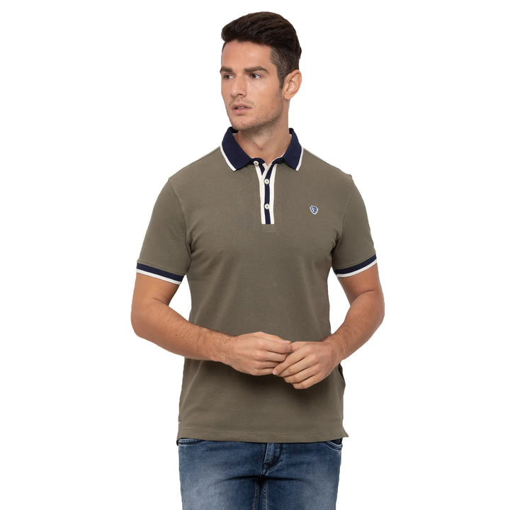Green Regular Fit Men's Polo T-Shirt
