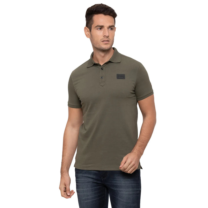 Green Regular Fit Men's Polo T-Shirt