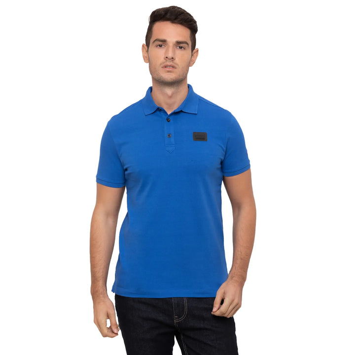 Blue Regular Fit Men's Polo T-Shirt