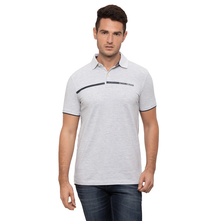 Beige Regular Fit Men's Polo T-Shirt