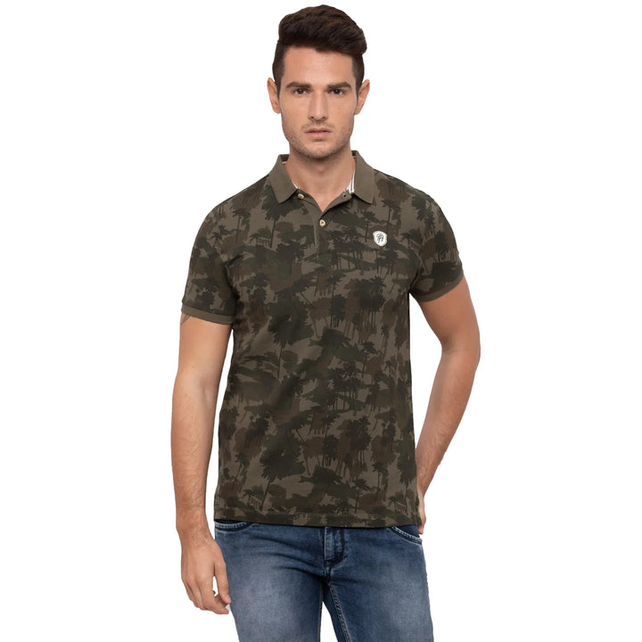 Green Regular Fit Men's Polo T-Shirt