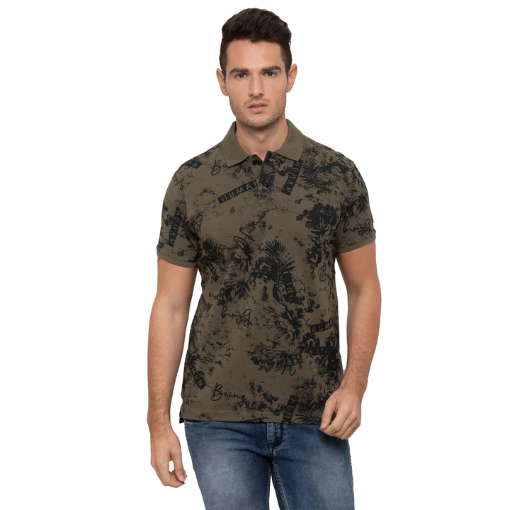Green Regular Fit Men's Polo T-Shirt