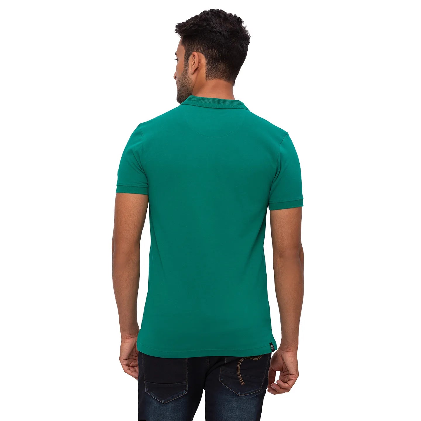 Being Human Clothing Men Regular Fit Polo Neck T-Shirts-Green