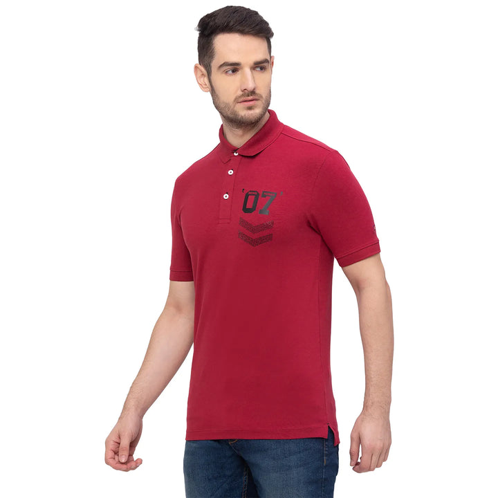 Red Regular Fit Men's Polo T-Shirt