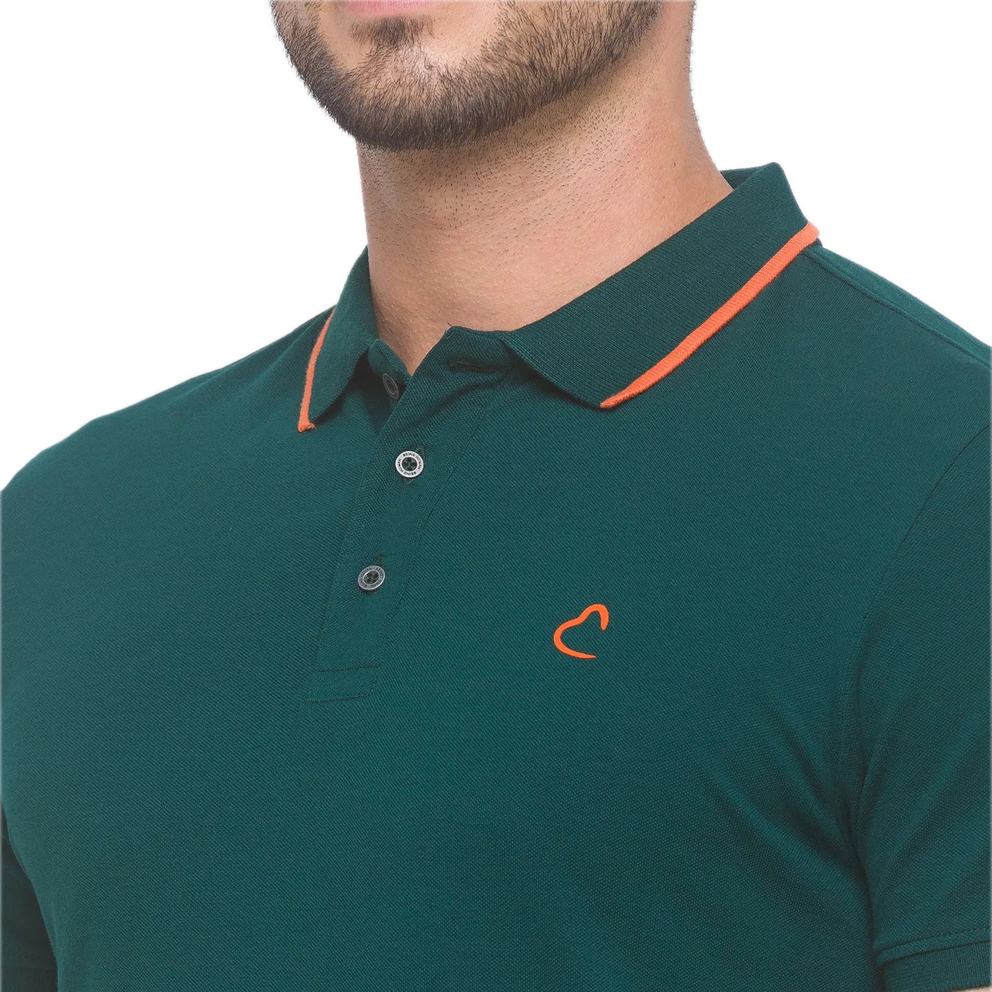 Being Human Clothing Men Regular Fit Polo Neck T-Shirts-Forest Green