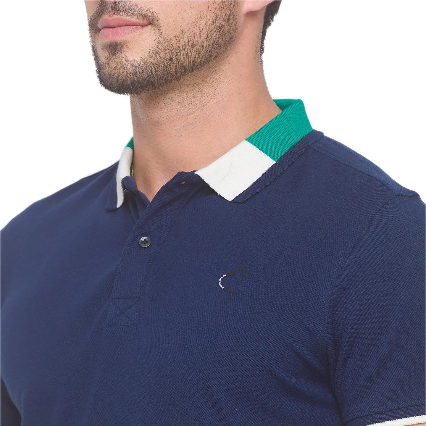 Being Human Clothing Men Regular Fit Polo Neck T-Shirts-Navy