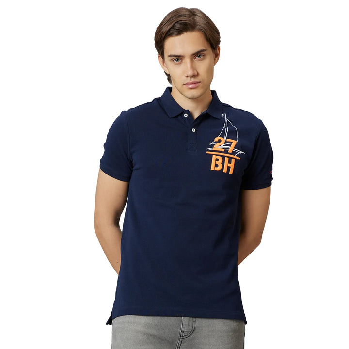 Navy Regular Fit Men's Polo T-Shirt
