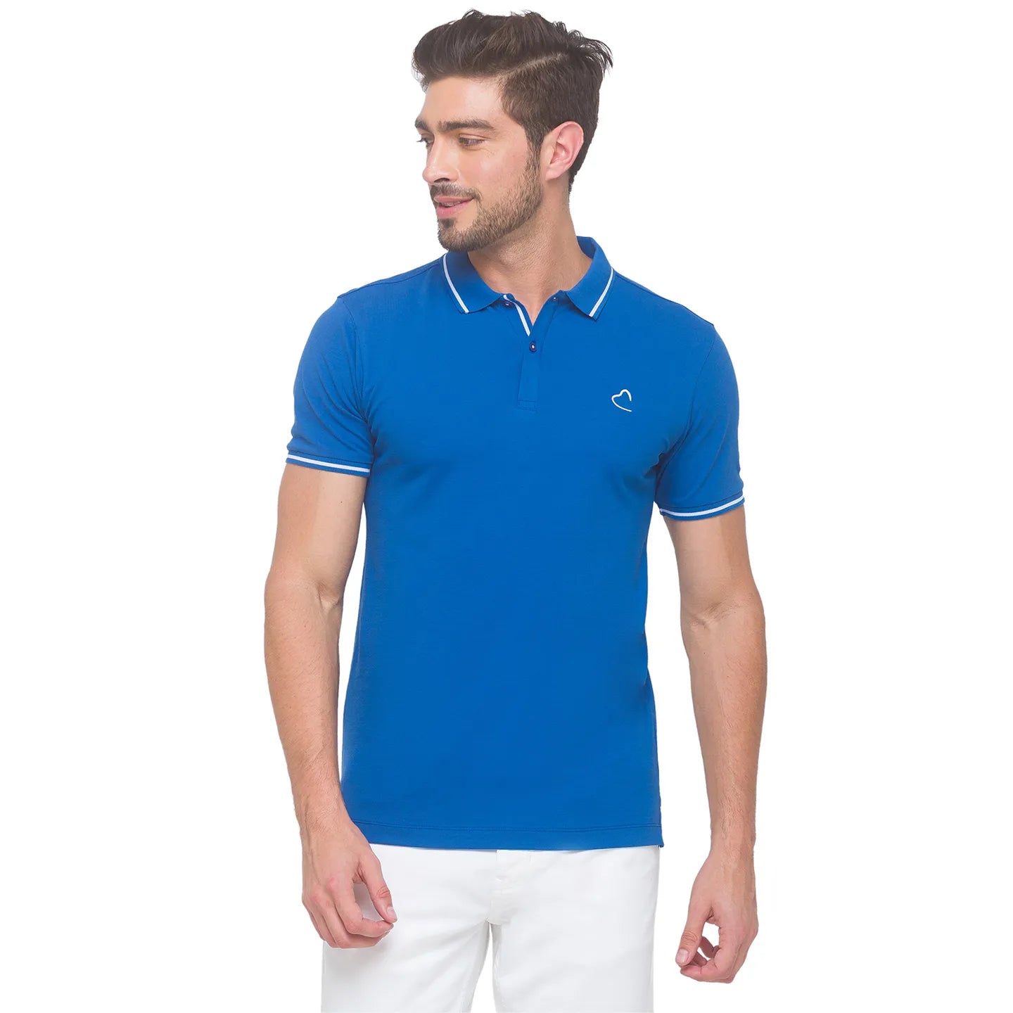 Being Human Clothing Men Regular Fit Polo Neck T-Shirts-Dk. Blue