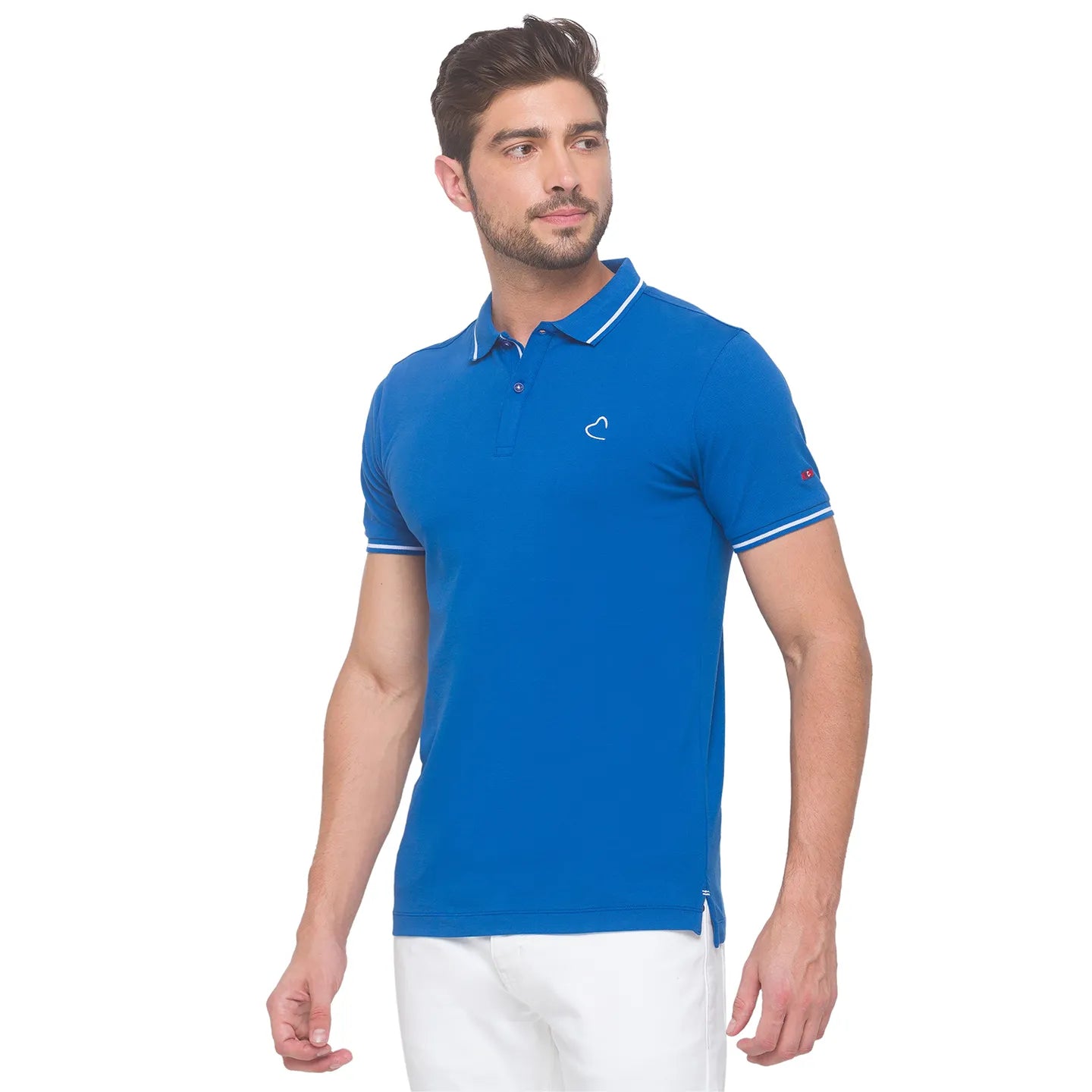 Being Human Clothing Men Regular Fit Polo Neck T-Shirts-Dk. Blue