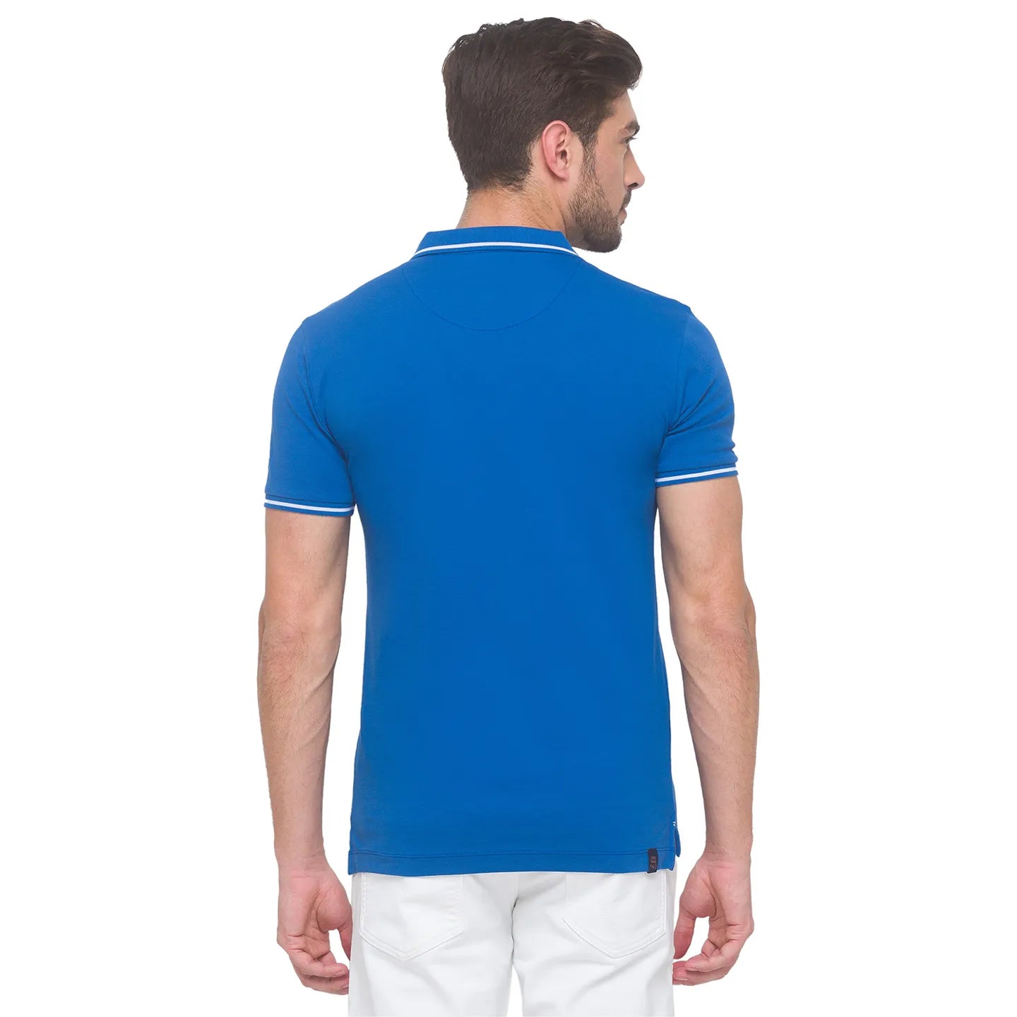 Being Human Clothing Men Regular Fit Polo Neck T-Shirts-Dk. Blue