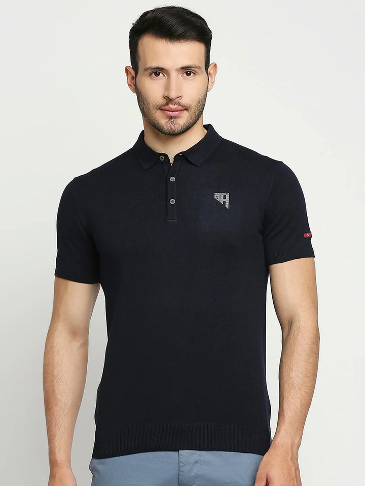 Navy Regular Fit Men's Polo T-Shirt