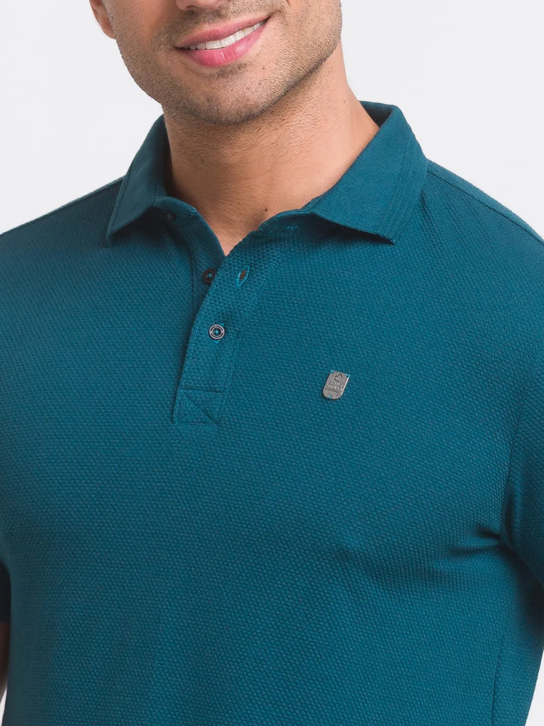 Being Human Clothing Men Regular Fit Polo Neck T-Shirts-Forest Green