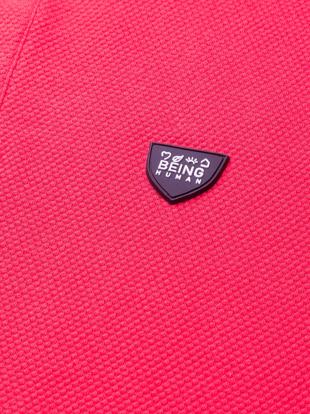 Red Regular Fit Men's Polo T-Shirt by Being Human Clothing