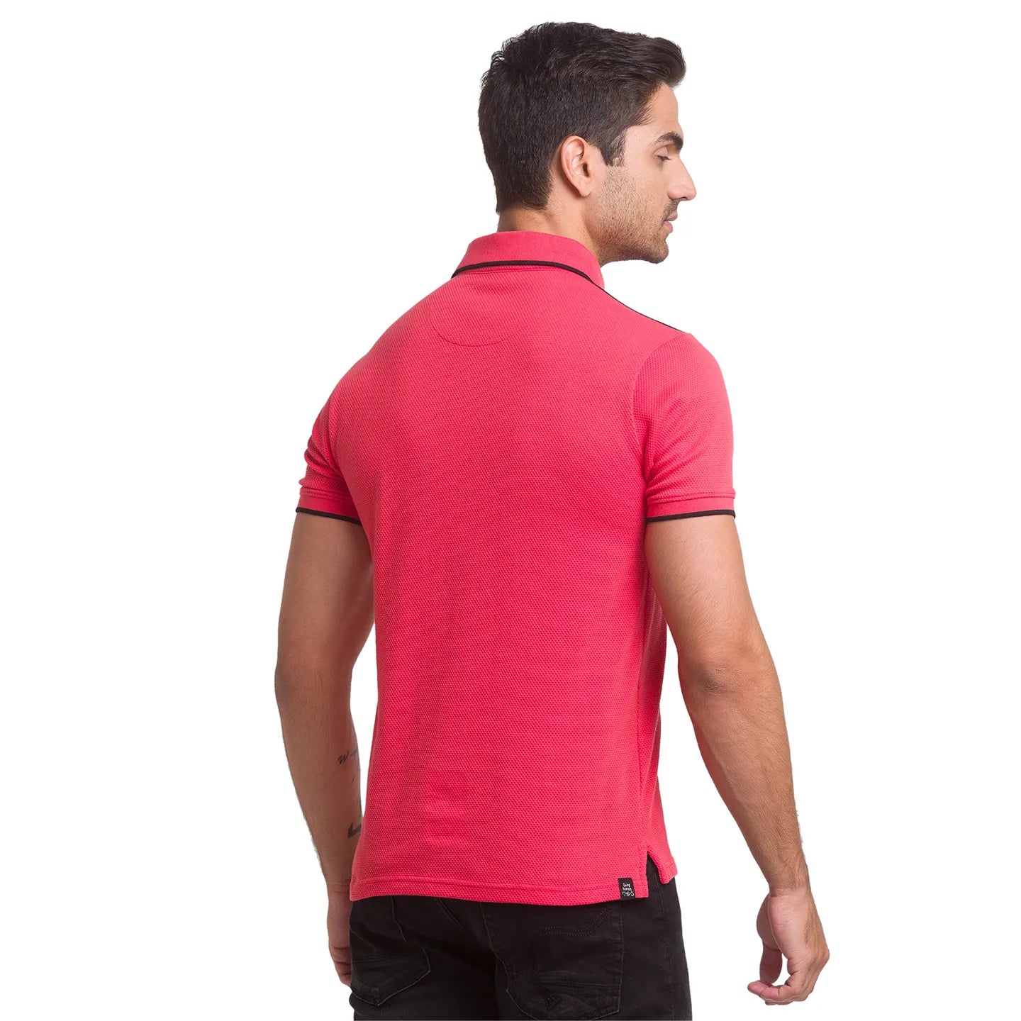 Red Regular Fit Men's Polo T-Shirt by Being Human Clothing