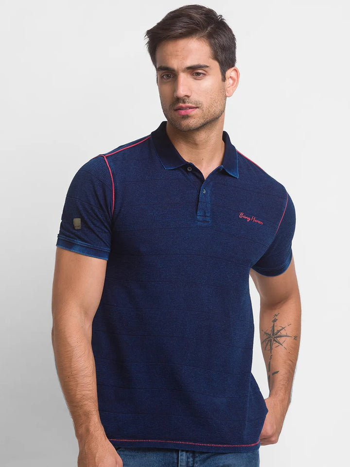 Purple Regular Fit Men's Polo T-Shirt