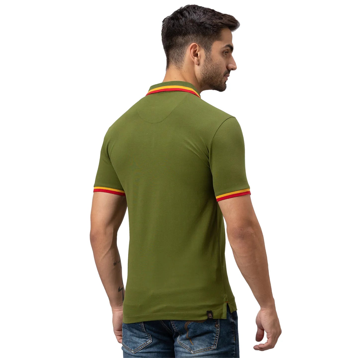 Being Human Clothing Men Regular Fit Polo Neck T-Shirts-Cypress