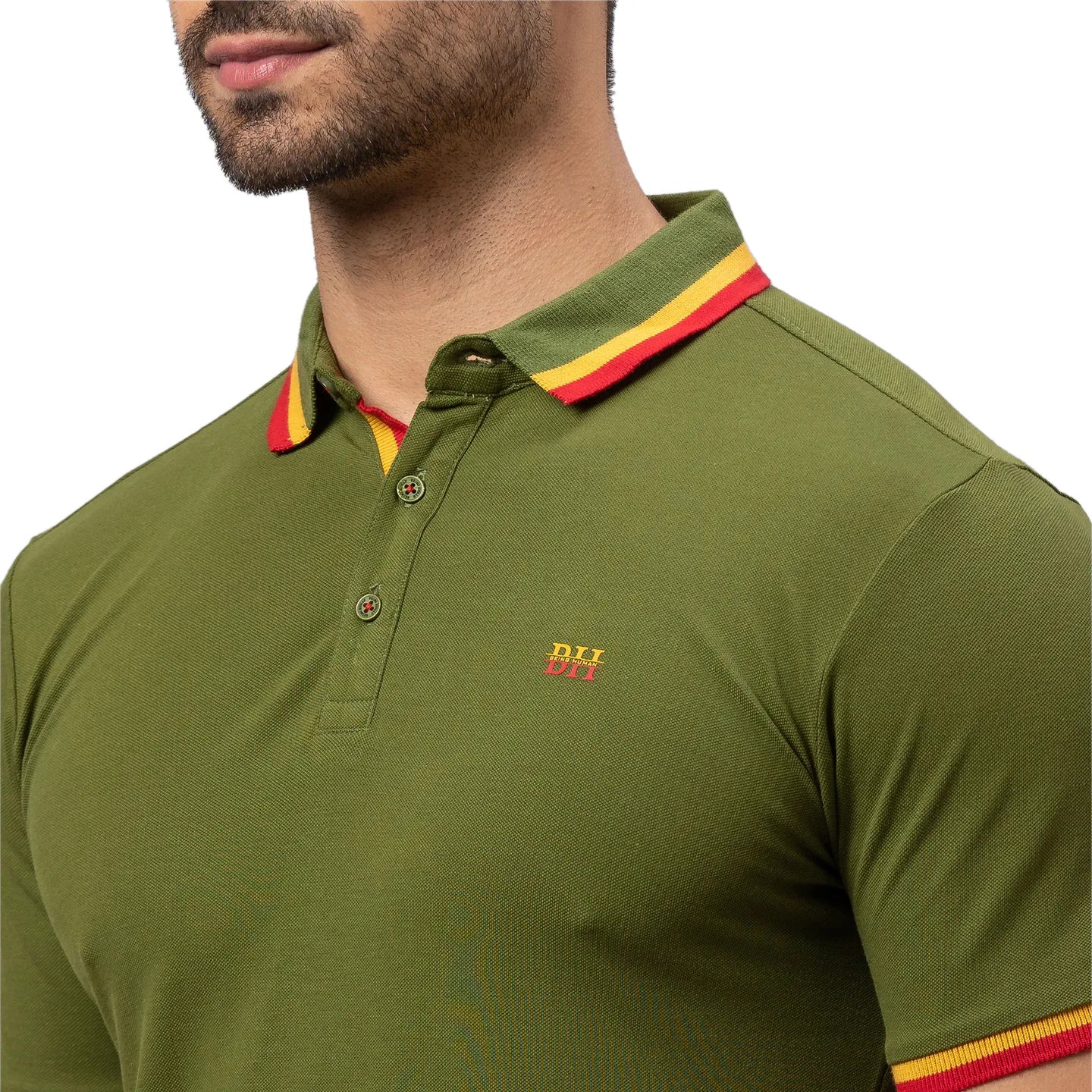 Being Human Clothing Men Regular Fit Polo Neck T-Shirts-Cypress