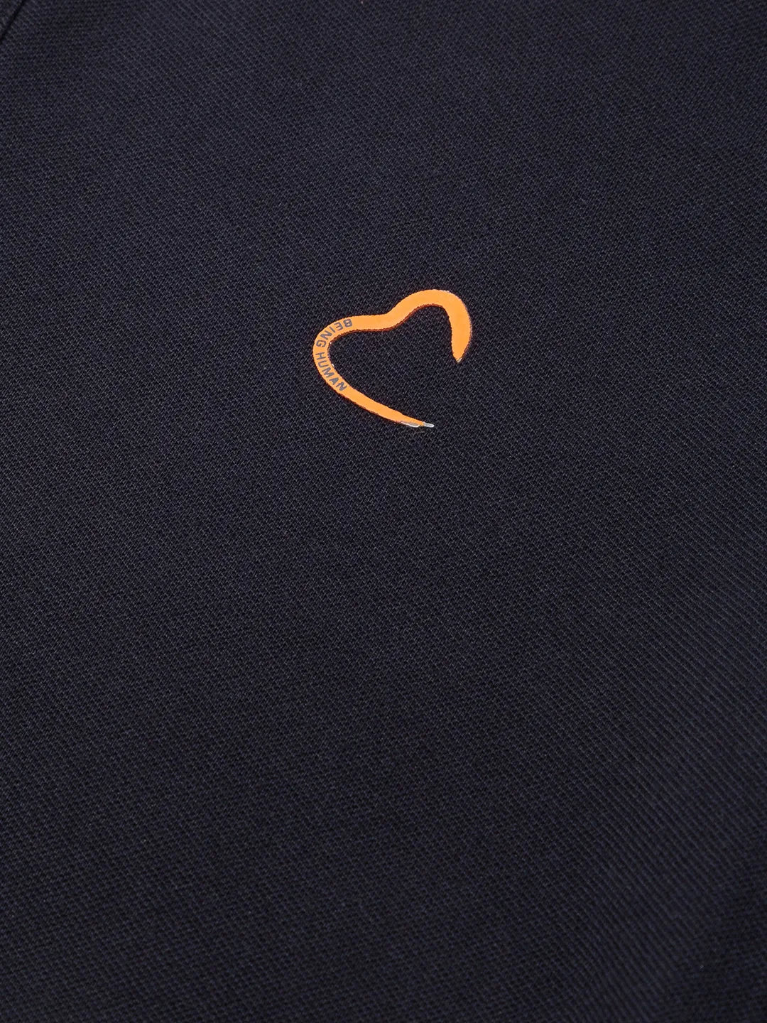 Being Human Clothing Men Regular Fit Polo Neck T-Shirts-Black