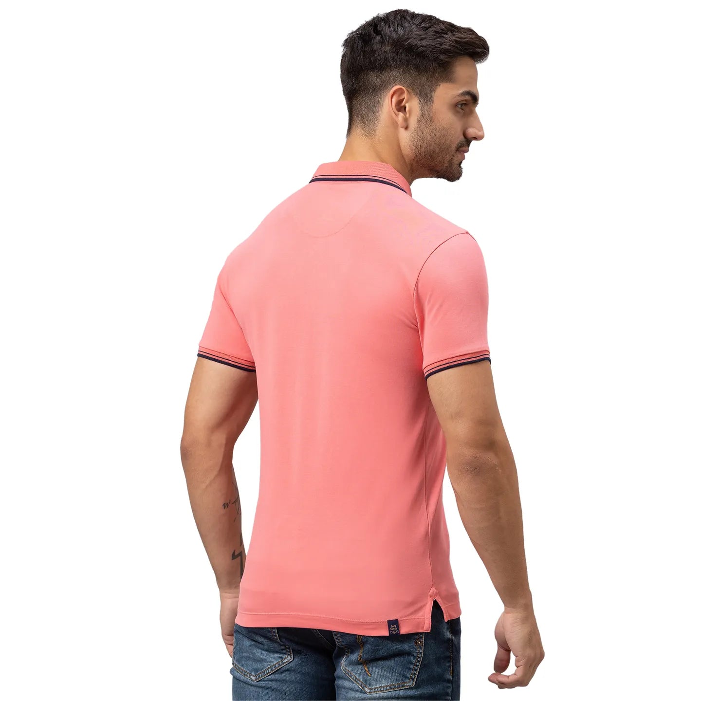 Being Human Clothing Men Regular Fit Polo Neck T-Shirts-Terracotta