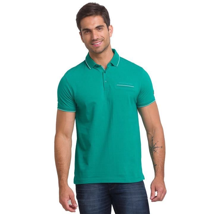 Green Regular Fit Men's Polo T-Shirt
