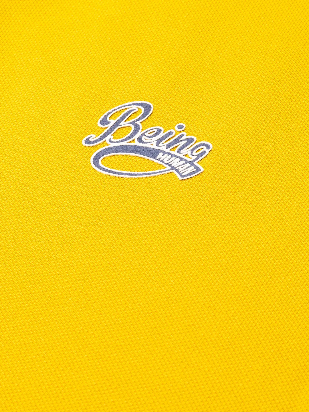 Being Human Clothing Men Regular Fit Polo Neck T-Shirts-Yellow