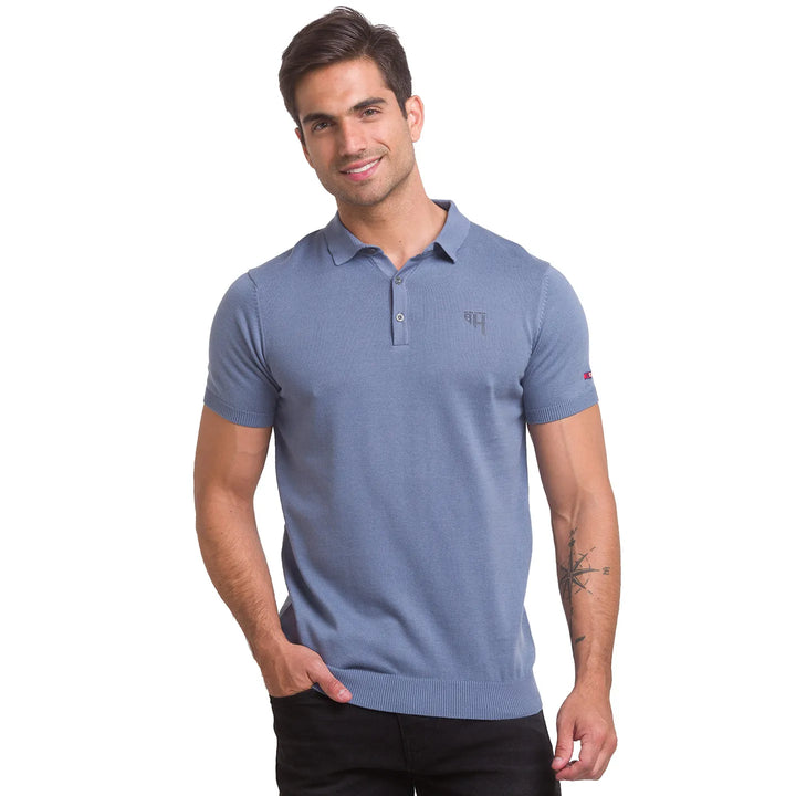 Grey Regular Fit Men's Polo T-Shirt