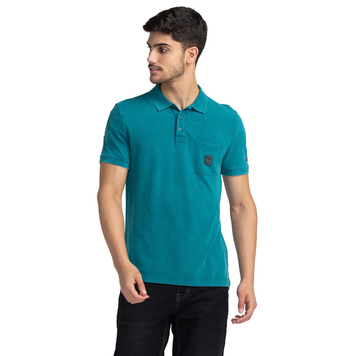 Green Regular Fit Men's Polo T-Shirt