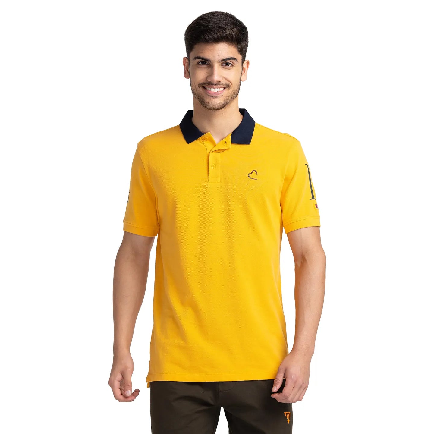 Brown Regular Fit Men's Polo T-Shirt by Being Human Clothing