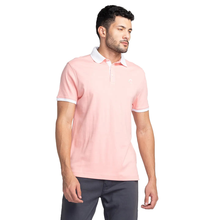Pink Regular Fit Men's Polo T-Shirt