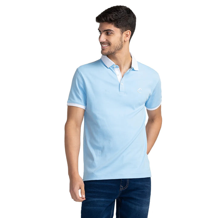 Light Blue Regular Fit Men's Polo T-Shirt