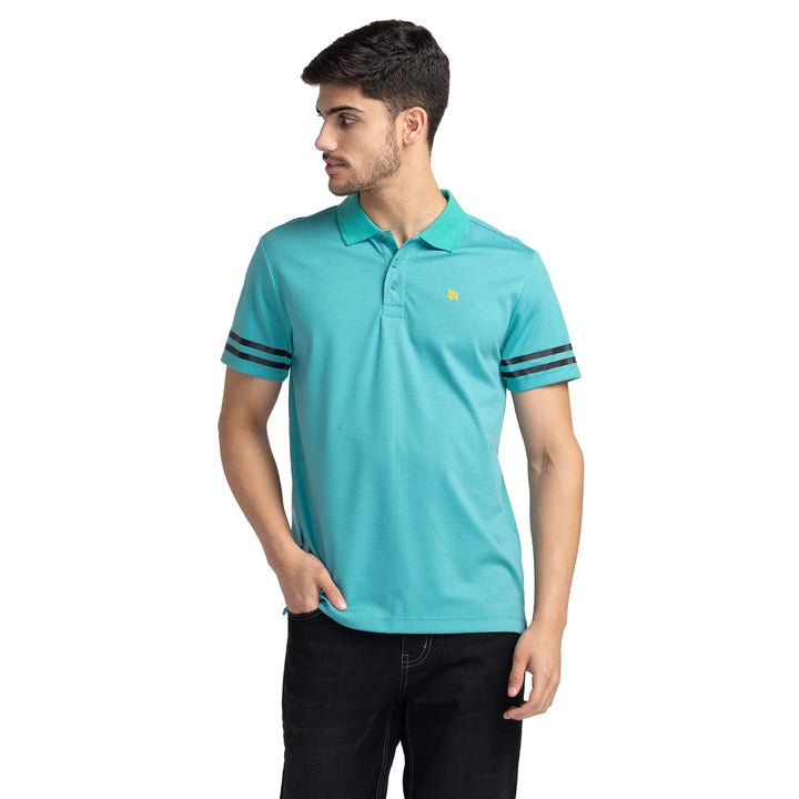 Green Regular Fit Men's Polo T-Shirt