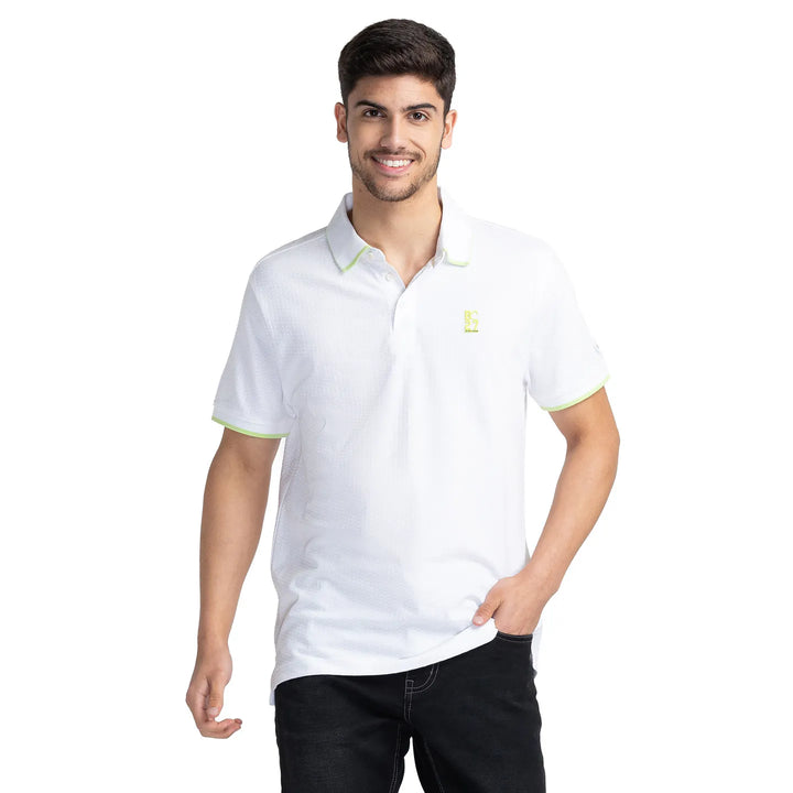 White Regular Fit Men's Polo T-Shirt