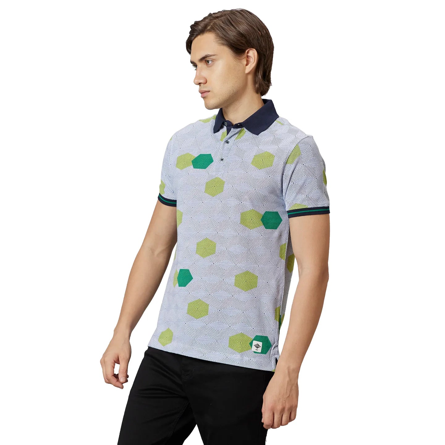 Being Human Clothing Men Regular Fit Polo Neck T-Shirts-White